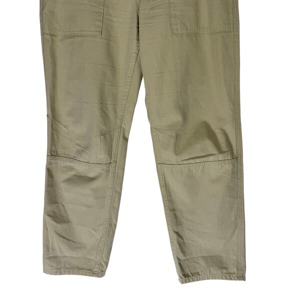 Mod Ref Tan Button Closure Straight Leg 100% Cotton High Waist Bottoms Size M - Picture 3 of 9